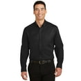 thumbnail image 1 of Port Authority Adult Male Men Plain Long Sleeves Shirt Black 4X-Large, 1 of 2