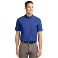 thumbnail image 1 of Port Authority Adult Male Men Plain Short Sleeves Shirt Royal Large Tall, 1 of 4