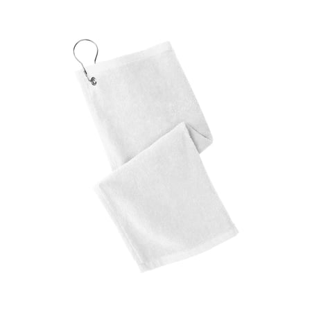 Port Authority Adult Unisex Hemmed Towel White One Size Fits All