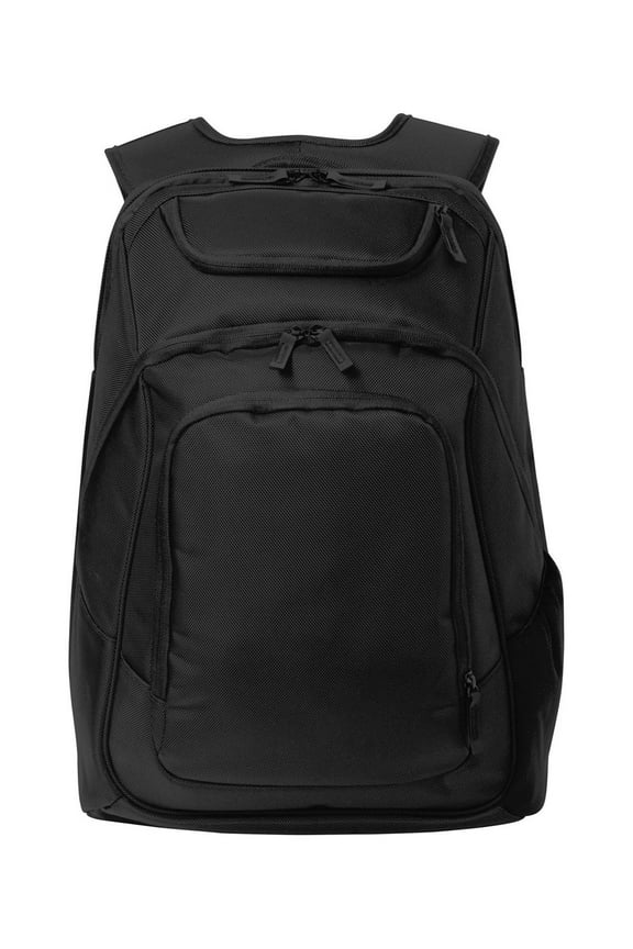 Adult Unisex Plain Backpack Black One Size Fits All