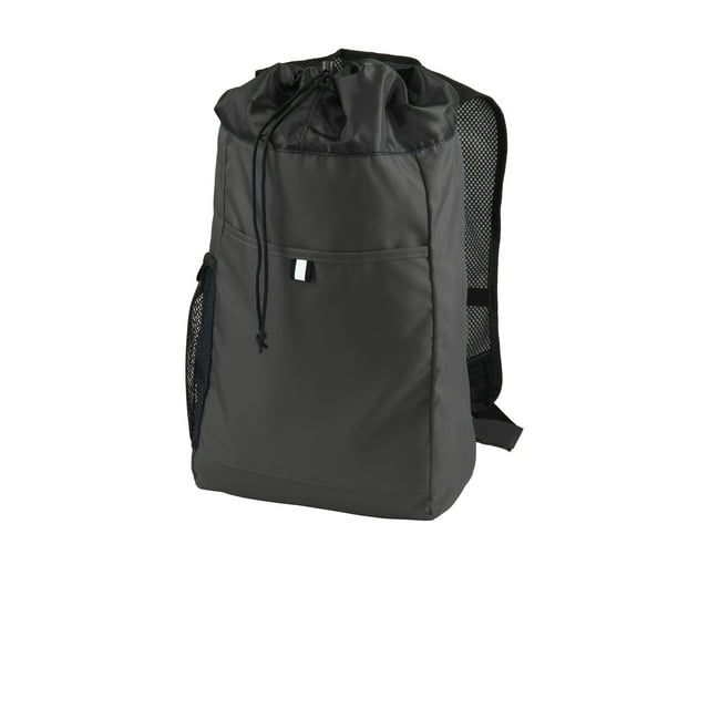 Port Authority Adult Unisex Plain Backpack Dark Char/Blk One Size Fits All