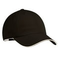 thumbnail image 1 of Port Authority Adult Unisex Regular Plain Cap Black/Beige One Size Fits All, 1 of 3