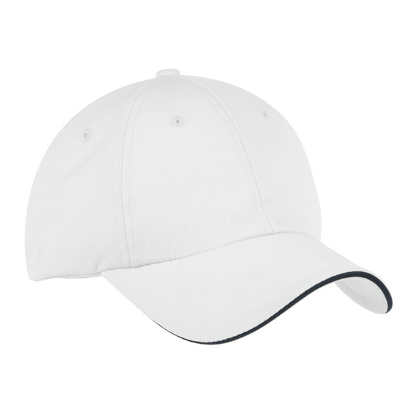 Port Authority Adult Unisex Regular Plain Cap White/Cl Navy One Size Fits All