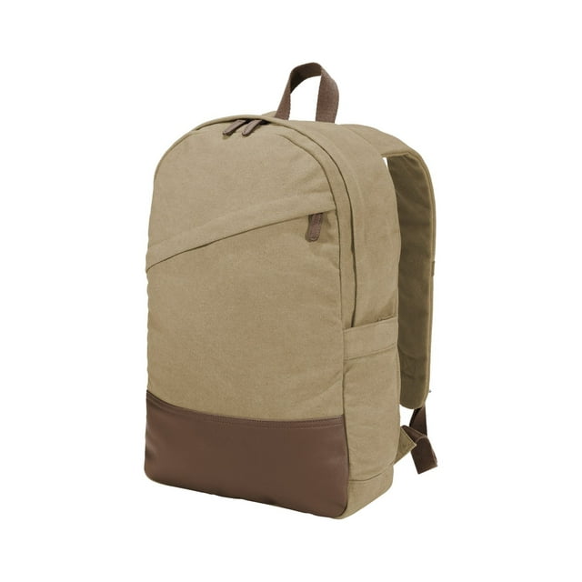 Port Authority Adult Unisex canvas Backpack Desert Khaki One Size Fits All