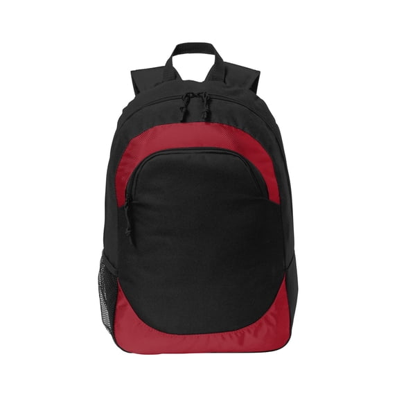Port Authority Adult Unisex poly canvas Backpack Rich Red/Black One Size Fits All