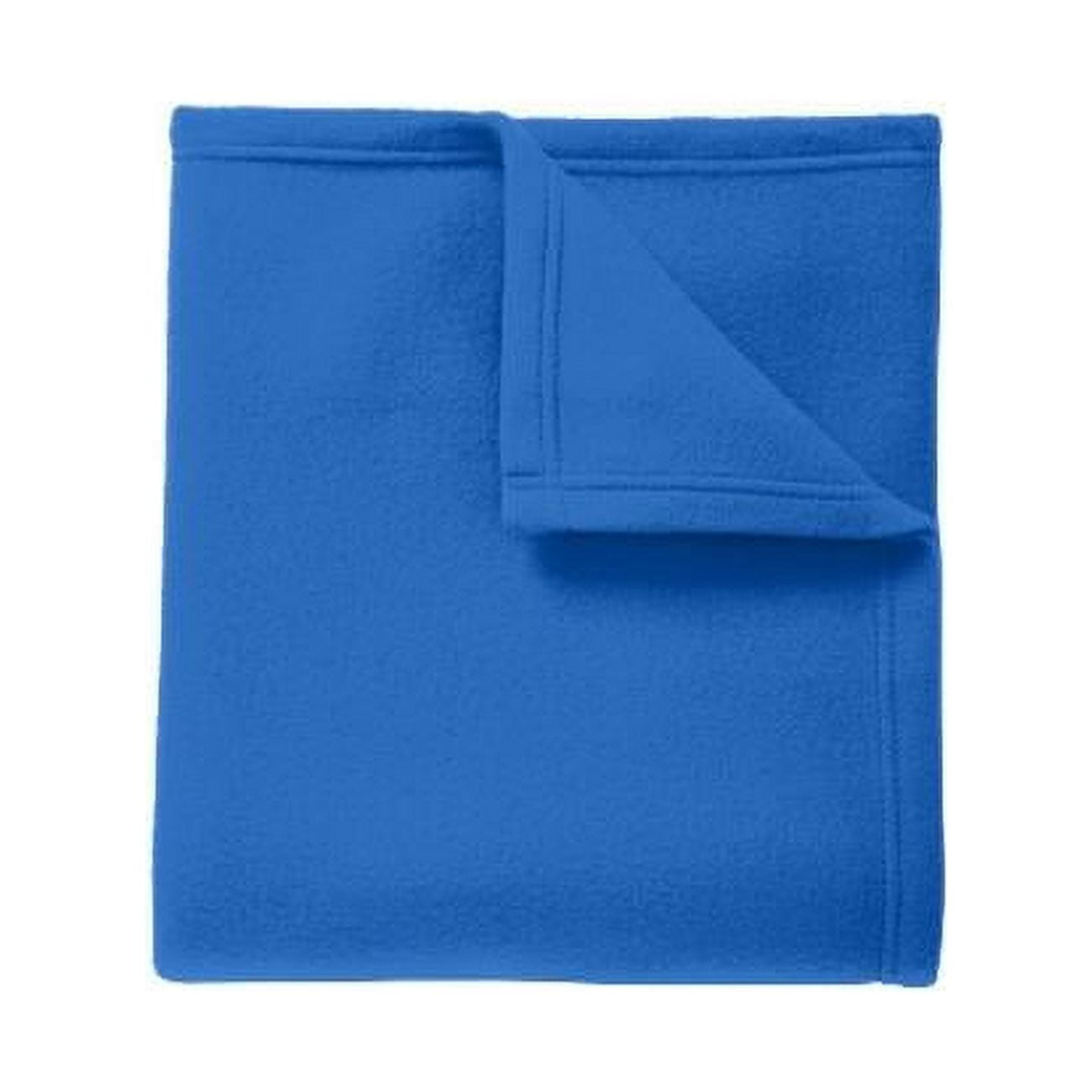 Snorkel Blue Fleece Blanket with Whipstitch Hem, 50" x 60"