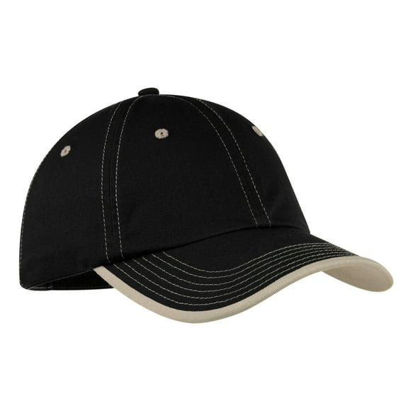 Port Authority C835 Men's Vintage Washed Contrast Stitch Cap Baseball Cap