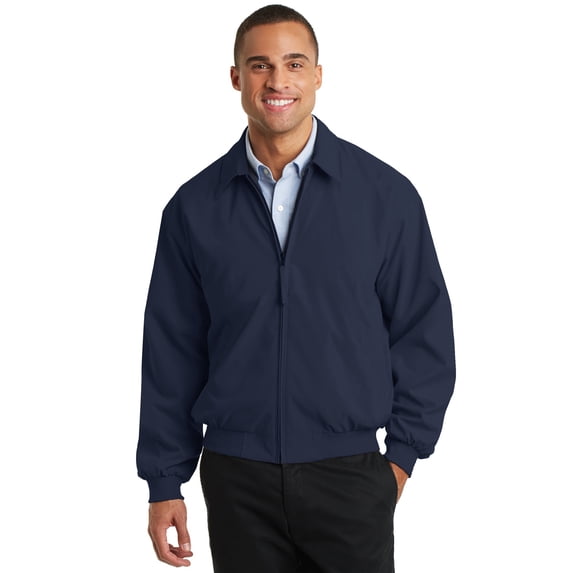 Port Authority Casual Microfiber Jacket-S (Bright Navy/Solid Pewter Lining)