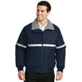 thumbnail image 1 of Port Authority Challenger Jacket with Reflective Taping-XL (True Navy/ Grey Heather/ Reflective), 1 of 6