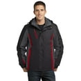 thumbnail image 1 of Port Authority Colorblock 3 in 1 Jacket-L (Black/ Magnet Grey/ Signal Red), 1 of 5