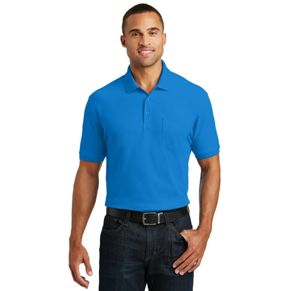 Port Authority Core Classic Pique Pocket Polo K100p - Coastal Blue - S