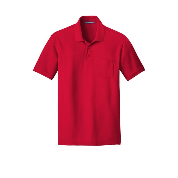 Port Authority Core Classic Pique Pocket Polo, Rich Red, X-Small
