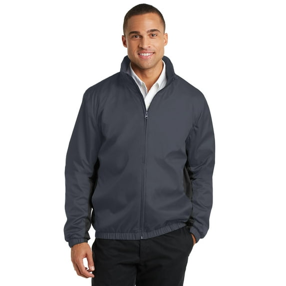 Port Authority Core Colorblock Wind Jacket J330 - Battleship Grey/ Black - XS
