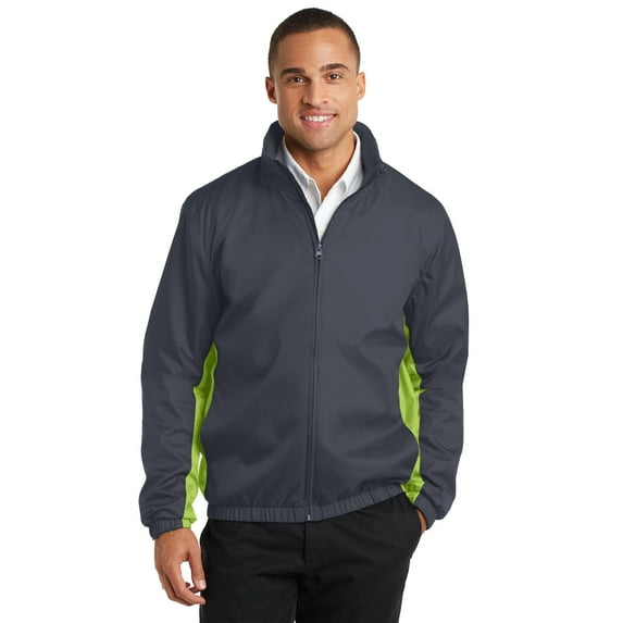 Port Authority Core Colorblock Wind Jacket-S (Battleship Grey/ Charge Green)