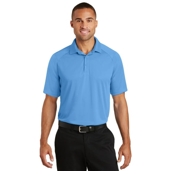 Port Authority Crossover Raglan Polo-2XL (Azure Blue)