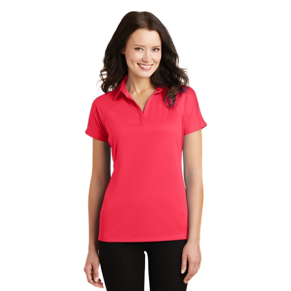 Port Authority Crossover Raglan Polo (L575) Hibiscus Pink, L