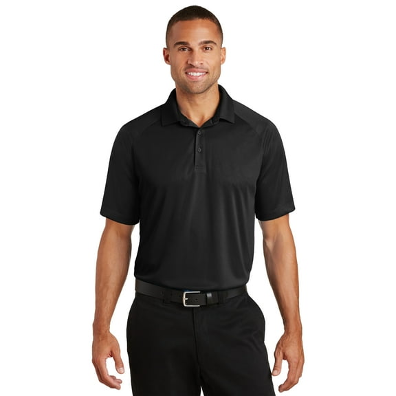 Port Authority Crossover Raglan Polo-M (Black)