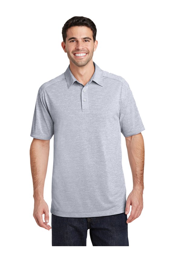 K574 Digi Heather Performance Polo , Light Grey, 3XL