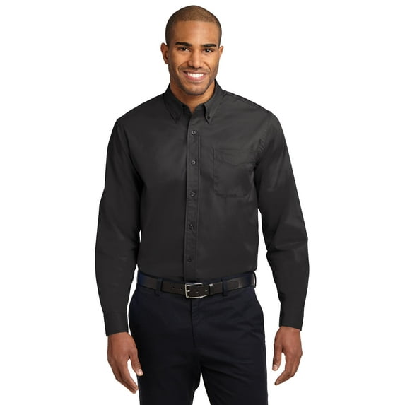 Port Authority Easy Care Men Dress Shirts Long Sleeve – 55/45 Polycotton – Small