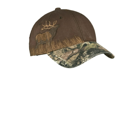 Port Authority Embroidered Camouflage Cap. C820 , C820 , Mossy Oak Break-Up Country/Chocolate/Elk , One Size