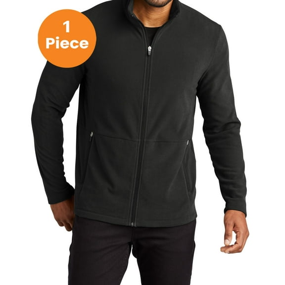 Port Authority F151 Accord Microfleece Jacket, Black, S, Men's Athletic Sweatshirts