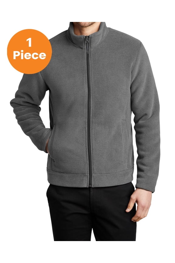 F211 Ultra Warm Brushed Fleece Jacket, Gusty Grey/ Sterling Grey, M, Mens Fleece Jackets