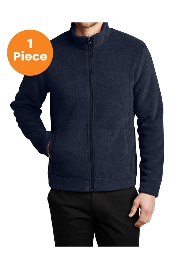 F211 Ultra Warm Brushed Fleece Jacket, Insignia Blue/ River Blue Navy, L, Coats & Jackets