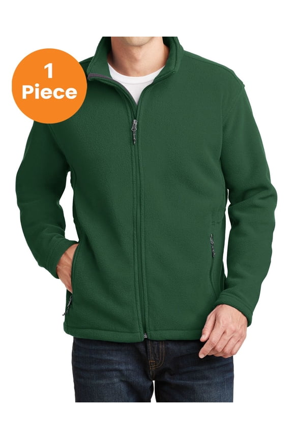 F217 Value Fleece Jacket, Forest Green, S, Mens Zip up Hoodies and Sweatshirts