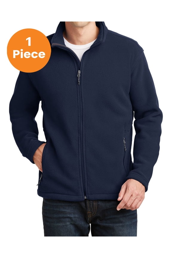 F217 Value Fleece Jacket, True Navy, 3XL, Mens Coats and Jackets