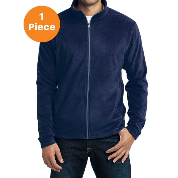 Port Authority F223 Microfleece Jacket , True Navy, L, Mens Coats and Jackets