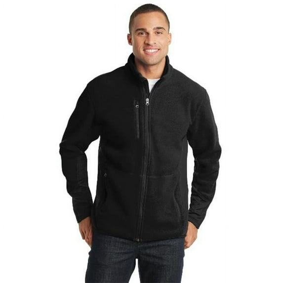 Port Authority F227 Mens R-Tek Pro Fleece Full-Zip Jacket, Black & Black - Extra Small