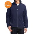thumbnail image 1 of Port Authority F229 Enhanced Value Fleece Full-Zip Jacket, Navy/ Battleship Grey, S, Mens Sweaters, 1 of 1