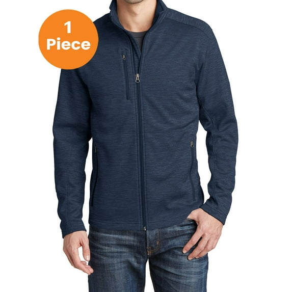 Port Authority F231 Digi Stripe Fleece Jacket, Navy, M, Mens Zip up Hoodies and Sweatshirts