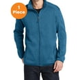 thumbnail image 1 of Port Authority F232 Sweater Fleece Jacket, Medium Blue Heather, XL, Mens Hoodies and Sweatshirts, 1 of 1