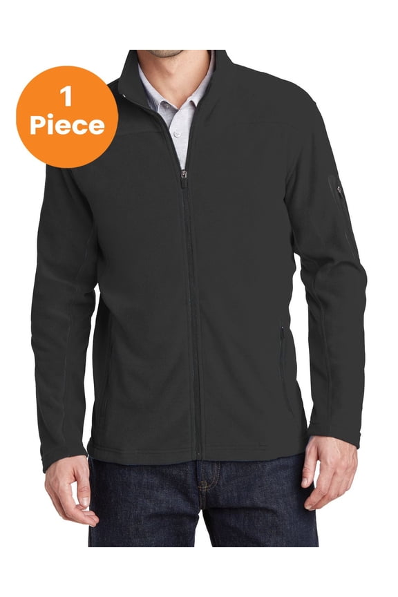 F233 Summit Fleece Full-Zip Jacket , Black/ Black, 2XL, Mens Sweaters