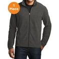 thumbnail image 1 of Port Authority F235 Heather Microfleece Full-Zip Jacket, Black Charcoal Heather, S, Womens Fleece Jackets, 1 of 1
