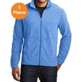 thumbnail image 1 of Port Authority F235 Heather Microfleece Full-Zip Jacket, Light Royal Heather, L, Mens Sweaters, 1 of 1