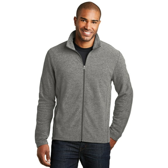Port Authority F235 Heather Microfleece Full-Zip Jacket, Mens Sweaters