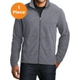 thumbnail image 1 of Port Authority F235 Heather Microfleece Full-Zip Jacket, True Navy Heather, S, Mens Fleece Jackets, 1 of 1