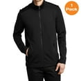 thumbnail image 1 of Port Authority F239 Grid Fleece Jacket, Deep Black, L, Mens Athletic Jackets, 1 of 1