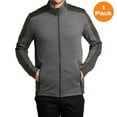 thumbnail image 1 of Port Authority F239 Grid Fleece Jacket, Grey Smoke Heather/ Grey Smoke, 2XL, Big and Tall Coats and Jackets, 1 of 1