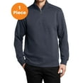 thumbnail image 1 of Port Authority F295 Slub Fleece 1/4-Zip Pullover, Slate Grey, M, Mens Pullover Hoodies and Sweatshirts, 1 of 1