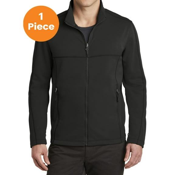 Port Authority F904 Collective Smooth Fleece Jacket, Deep Black, 2XL, Mens Fleece Jackets