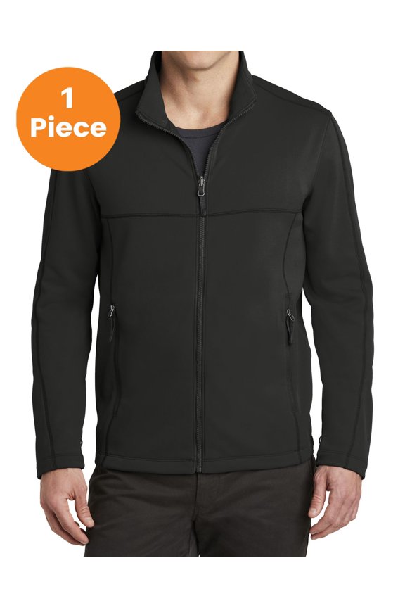 F904 Collective Smooth Fleece Jacket, Deep Black, 2XL, Mens Fleece Jackets