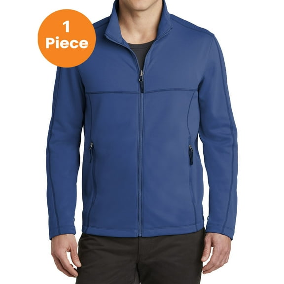 Port Authority F904 Collective Smooth Fleece Jacket, Night Sky Blue, S, Mens Fleece Jackets