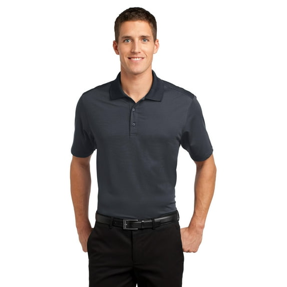 Port Authority Fine Stripe Performance Polo-3XL (Graphite/ Black)