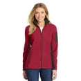 thumbnail image 1 of Port Authority Fleece Full Zip Jacket (L233) Rich Red/Black, L, 1 of 6