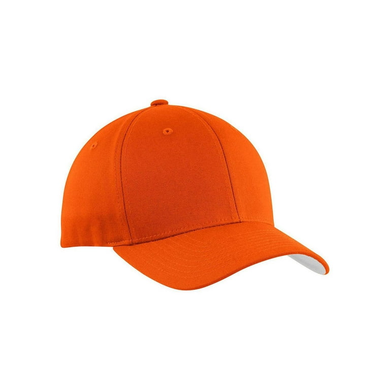 Port Authority - Flexfit Orange Cotton Cap, S/M Twill