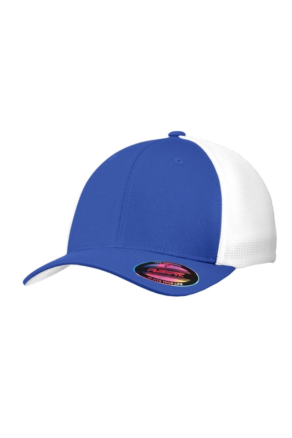 Flexfit Mesh Back Cap. C812 , C812 , True Royal/ White , Large/X-Large