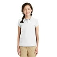 thumbnail image 1 of Port Authority Girls Silk Touch Peter Pan Collar Polo-S (White), 1 of 6